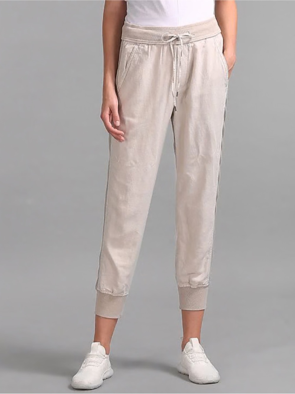 GAP Linen Cotton Blend Joggers Beige-Flax Size: LTall Inseam: 30”